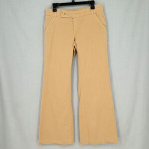 Tory Burch Pants Womens 29 Waist Beige Trouser Jean Wide Leg Chinos Low Rise